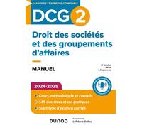 DCG 2 Droit des sociétés et des groupements d'affaires - Manuel 2024-2025 - Jean-François Bocquillon - Dunod - broché - Scolaire / Universitaire