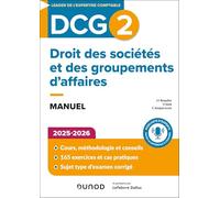 DCG 2 Droit des sociétés et des groupements d'affaires - Manuel 2025-2026