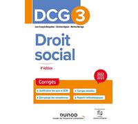 DCG 3 Droit social - Corrigés - 2022-2023 (2022-2023)