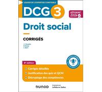 DCG 3 - Droit social - Corrigés - Réforme 2026-2027 - Jean-François Bocquillon - Dunod - broché - Scolaire / Universitaire