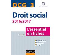 DCG 3 Droit social: L'essentiel en fiches