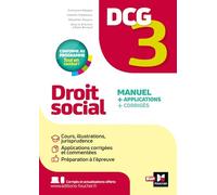 DCG 3 - Droit social - Manuel et applications - Millésime 2025-2026