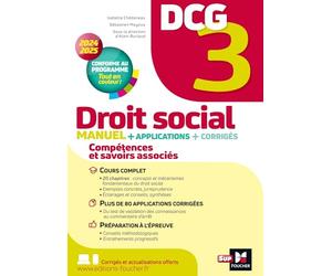 DCG 3 - Droit social - Manuel et applications - Millésime 2025-2026