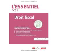 DCG 4 - Droit fiscal: Nouveau programme 2026 2027