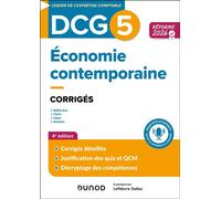 DCG 5 - Economie contemporaine - Corrigés - Réforme 2026-2027 - Corine Gros - Dunod - broché - Scolaire / Universitaire