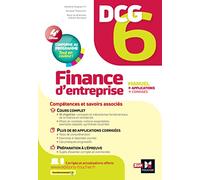 DCG 6 - Finance d'entreprise - 4e édition - Manuel et applications