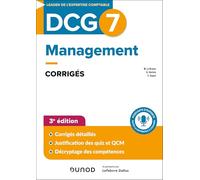 DCG 7 - Management - Corrigés - 3e éd.