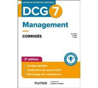 DCG 7 - Management - Corrigés - 3e éd.