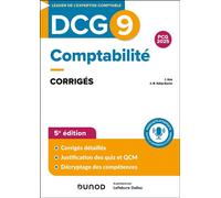 DCG 9 - Comptabilité - Corrigés 5ème édition - Charlotte Disle - Dunod - broché - Scolaire / Universitaire