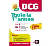 DCG - Toute la 1ère année du DCG 1, 8, 9 en fiches - Révision