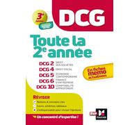 DCG - Toute la 2e année du DCG 2, 4, 5, 6, 10 en fiches - Révision