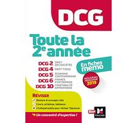 DCG : Toute la 2è année du DCG 2, 4, 5, 6, 10 en fiches - Révision