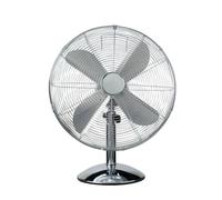 DCG Ventilateur Argent Cromé Oscillant à 3 Vitesses 50 W 40 cm