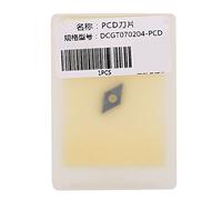 DCGT070204 Plaque d'insertion en diamant PCD, outil de tournage au diamant CNC, insert de coupe de précision pour métaux non ferreux et composites, non revêtu, à haute résistance à