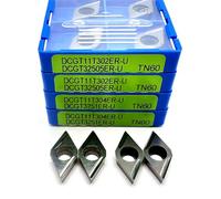 DCGT11T301 DCGT11T302 DCGT11T304ER-U TN60 Cermet Insert CNC traitement de l'acier usinage fin outils de tournage externes(DCGT11T304EL-U TN60)