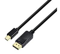 DCHAV Câble Mini DisplayPort 4K vers Displayport 4K @ 60 Hz, 1080p 2K @ 144 Hz Mini DP vers DP Cordon pour ordinateur, moniteur de jeu, ordinateur portable, PC, TV, carte graphique, 1,8 m