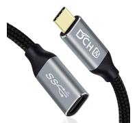 DCHAV Câble USB C vers USB C 100 W Sortie vidéo 4K 10 Gbit/s Transfert de données 3.1 Gen 2 PD 20 V 5 A Charge rapide mâle vers femelle en nylon tressé (1 m)
