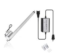 DCHOUSE Actionneur linéaire DC 12 V 1000 N 450 mm - Course max linéaire - Avec kit de commande de moteur sans fil DC8-30 V 5 A avec adaptateur 12 V AC/DC