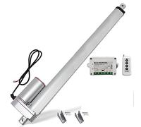 DCHOUSE Actionneur linéaire max 1000 N 350 mm - Moteur DC 12 V - Actionneur de technologie linéaire - Kit de télécommande sans fil avec supports de montage pour ouvre-porte électronique, médical,