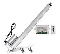 DCHOUSE Actionneur linéaire max 1000 N 400 mm - Moteur DC 12 V - Actionneur de technologie linéaire - Kit de télécommande sans fil avec supports de montage pour ouvre-porte électronique, médical,