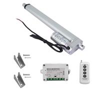 DCHOUSE Actionneur linéaire12V 250mm 10pouces 1500N à course robuste, moteur de levage maximal 150kg, kit de télécommande sans fil avec supports de montage, pour tables élévatrices