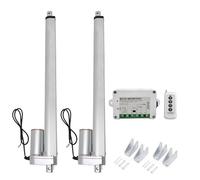 DCHOUSE Lot de 2 actionneurs linéaires de course 40,6 cm 12 V DC 400 mm avec télécommande sans fil pour moteur linéaire Supports de montage