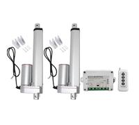 DCHOUSE Lot de 2 actionneurs linéaires de course de 15,2 cm 12 V DC 150 mm avec télécommande sans fil avec supports de montage linéaires