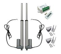 DCHOUSE Lot de 2 actionneurs linéaires de course de 25,4 cm 12 V DC 250 mm avec télécommande sans fil pour moteur linéaire Supports de montage