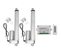 DCHOUSE Lot de 2 spots de 12 V 200 mm Heavy Duty Hub linéaire 150 KG-Maximum Lift Motor Télécommande sans fil avec supports de fixation (1500N 8 pouces)