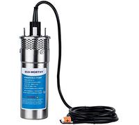 DCHOUSE Pompe submersible à énergie solaire submersible actionnée solaire de CC 12V pompe à eau d'ascenseur de 35 '/ 35m, Pompe à Eau à Energie Solaire