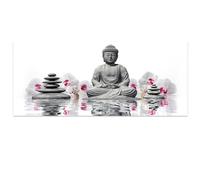 DCIDBEI/110x50CM Rond Diamond Painting Statue de Bouddha, Broderie Diamant Kit Complet Phalaenopsis, DIY 5D Puzzle Diamant Abstrait, Crystal Art Décor Mur Chambre Enfant Idée Cadeau Originale