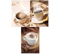 DCIDBEI 3 Pièces Diamant Peinture Café 5D Broderie Diamant Café Adultes 30x40 cm DIY Peinture par Numéros Café Artisanat Buddy Cristal Art Point de Croix Mosaïque Canevas Diamant kit Cafe