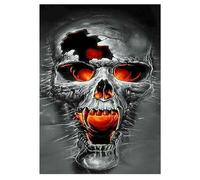 DCIDBEI 30x40CM||5D DIY Rond Diamond Painting Skull Crâne, Canevas Diamant kit Complet Tête de Mort, Loisirs Créatifs Adultes Maison Décoration Murale Salon Bureau Cadeau Fête Halloween
