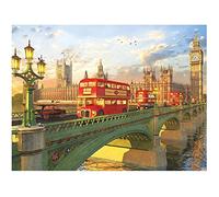 DCIDBEI 50x40CM Broderie Diamant Kit Complet Carré Square, Perle Diamant à Coller Paysage Anglais, Painting Diamond Adulte Enfant Cadeau Soeur Fête || Pont de Londres