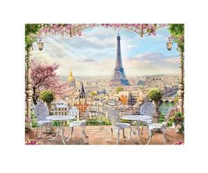 DCIDBEI 50x40CM Diamond Painting 5D Complet Paysages de Paris,DIY Peinture Diamant Tour Eiffel, Rond Point de Croix Diamant Ville, Parfait pour la décor mur de la maison,cadeaux de fête