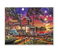 DCIDBEI 50x40CM Diamond Painting Auberge de Campagne - Carré Broderie Diamant Paysage Maison Adultes - Travaux Manuels Enfants - Diamond Art Artisanat Décor Mural De La Maison