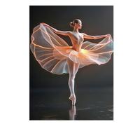 DCIDBEI 5D Diamant Peinture Ballet 30x40cm Diamond Painting Ballerine Diamond Painting Fille de Ballet Peinture par Numéros Danseuse DIY Mosaïque Tableau Diamant Adulte Belle et élégante