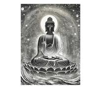 DCIDBEI 5D Diamond Painting Bouddha 30x40cm Puzzle Bouddha Broderie Diamant Bouddha Peinture Numero Adulte Bouddha Broderie Point de Croix Set Bouddha Sagesse Bodhi Compassion Perfection Bénédiction