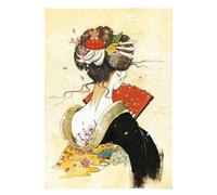 DCIDBEI Broderie diamant 5D à réaliser soi-même avec numéro danseuse japonaise diamond paintings kit complet de broderie diamant au point de croix décoration murale kits creatifs enfants 30 x 40 cm