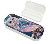 DCIDBEI Broderie Diamant Boîte à Crayons pour Adultes 22 x 8,8cm Diamant Painting Rangement de Stylos Diamond Painting Trousse à crayons Organiseur de Bureau Outils Fournitures de Bureau Hibou
