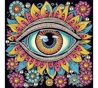DCIDBEI Broderie Diamant Oeil Coloré, 5D Diamond-Painting Art Abstrait, Kit Peinture Diamantée Spécial Partiel Enfants, Artisanat Cristal Art Adultes, Décoration de Bureau d'Intérieur (30x30CM)