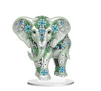 DCIDBEI Diamant Peinture Ornements éléphant 13x20cm Diamant Painting Décoration de Table éléphant Perle a Coller Diamant Décoration de Table Loisir Creatif Adulte Ornement Adultes Débutants