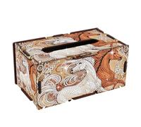 DCIDBEI Diamond Painting Boîte à mouchoirs cosmétique 22 x 12 cm Peinture diamant Boîte à mouchoirs en papier Boîte à mouchoirs pour bureau, maison, voiture Distributeur de mouchoirs Support Chevaux