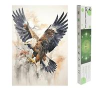 DCIDBEI Diamond Painting Kit de démarrage - Aigle - 40 x 50 cm - Peinture diamant 5D - Peinture par numéro - Broderie au point de croix - Cristal - Bricolage - Mosaïque pour adultes - Liberté