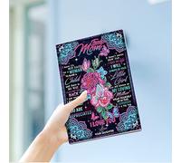 DCIDBEI Diamond Painting Notizbuch A5 Blanco Rose Blumen Malen nach Zahlen Erwachsene Tagebuch Diamond Painting Notizbücher Bastelset Kinder Diamond Painting Kinder Anfänger Geschenke für Mädchen