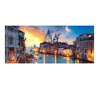 DCIDBEI Diamond Painting Paysage Italie 110x50 cm Painting Paysage Grand Format Broderie Diamant Paysage Mer Perle Diamant Paysage Nature Coucher de Soleil 5D Diamond Picture hi Stone Paysage Venise
