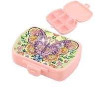DCIDBEI Diamond Painting Pilulier Semainier Medicament Boite Medicaments Rangement Pilulier Journalier Pilulier Hebdomadaire Jours pour Contenir des Vitamines, des Médicaments des Suppléments Papillon