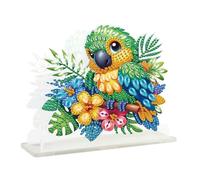 DCIDBEI Diamond Painting Porte Serviettes 15 x 15cm Peinture par Numéros Support de Serviettes en Papier Porte-serviettes Diamant Painting Porte Serviettes pour Table Décoration Restaurant Perroquet