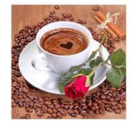 DCIDBEI Diamond Painting Square Drill 40x40 cm Diamant Painting Kaffee Erwachsene 5D Diamant Painting Bilder Diamond Painting eckige Steine Craft Buddy Crystal Art Sticken Set Erwachsene Basteln Set