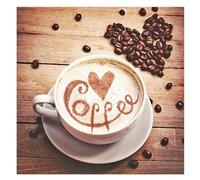 DCIDBEI Diamond Painting Square Drill 40x40 cm Malen nach Zahlen Kaffee 5D Diamant Painting Bilder Daiments Painting Diamond Painting Eckige Steine Craft Buddy Crystal Art Sticken Set Erwachsene